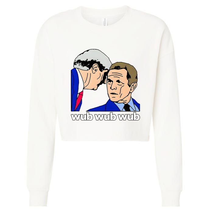 Wub Wub Wub Dubstep Merch Funny Meme Edm Dj Riddim Music Gag Cropped Pullover Crew