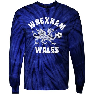 Wrexham Wales Welsh Visitor Traveler Dragon Tie-Dye Long Sleeve Shirt