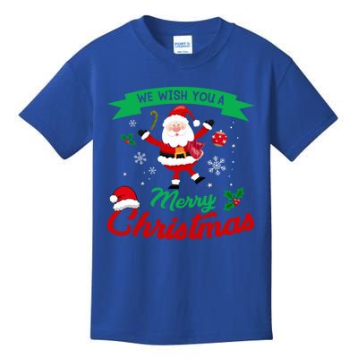 We Wish You A Merry Christmas Cheerful Santa Cute Gift Kids T-Shirt