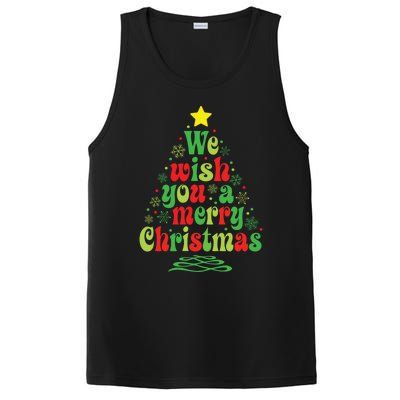 We Wish You A Merry Christmas Tree Holiday Matching Pajamas Gift PosiCharge Competitor Tank