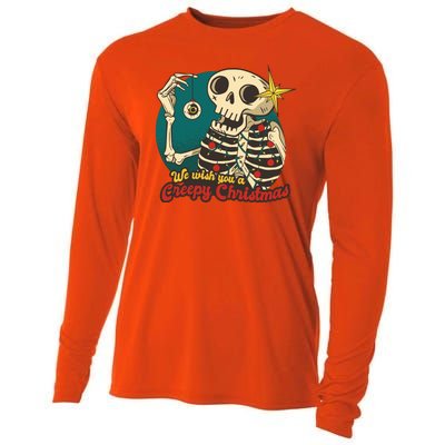 We Wish You A Creepy Christmas Cooling Performance Long Sleeve Crew