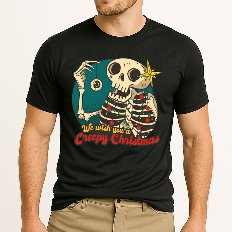 We Wish You A Creepy Christmas Cooling Performance Crew T-Shirt