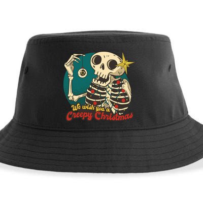 We Wish You A Creepy Christmas Sustainable Bucket Hat