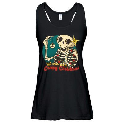 We Wish You A Creepy Christmas Ladies Essential Flowy Tank