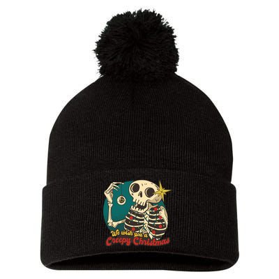 We Wish You A Creepy Christmas Pom Pom 12in Knit Beanie