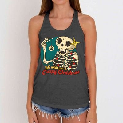 We Wish You A Creepy Christmas Women's Knotted Racerback Tank