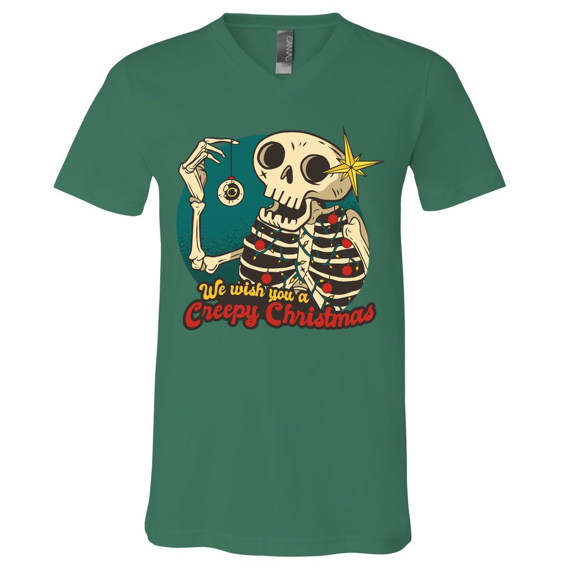 We Wish You A Creepy Christmas V-Neck T-Shirt