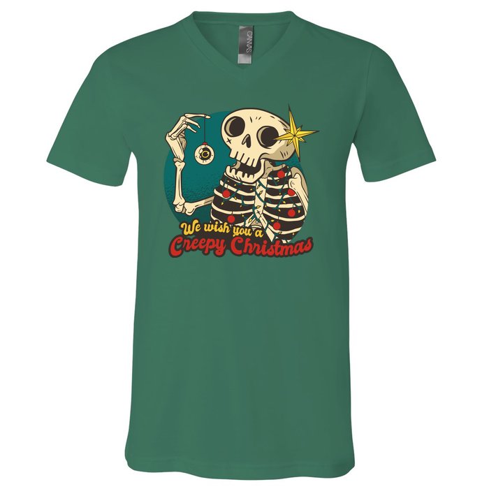 We Wish You A Creepy Christmas V-Neck T-Shirt