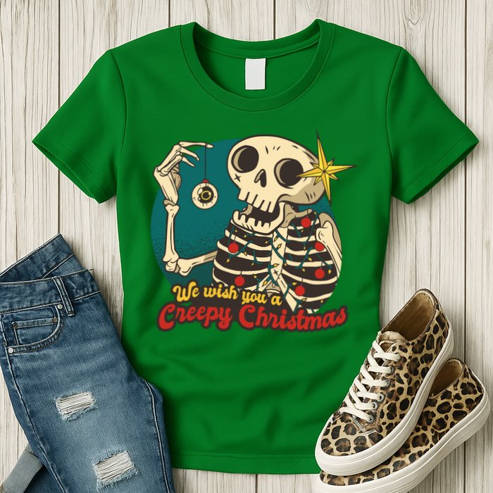 We Wish You A Creepy Christmas Womens T-Shirt