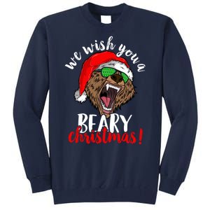 We Wish You A Beary Christmas Santa Bear Tall Sweatshirt