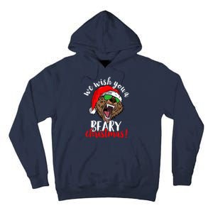 We Wish You A Beary Christmas Santa Bear Tall Hoodie