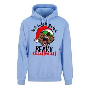 We Wish You A Beary Christmas Santa Bear Unisex Surf Hoodie