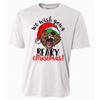 We Wish You A Beary Christmas Santa Bear Cooling Performance Crew T-Shirt