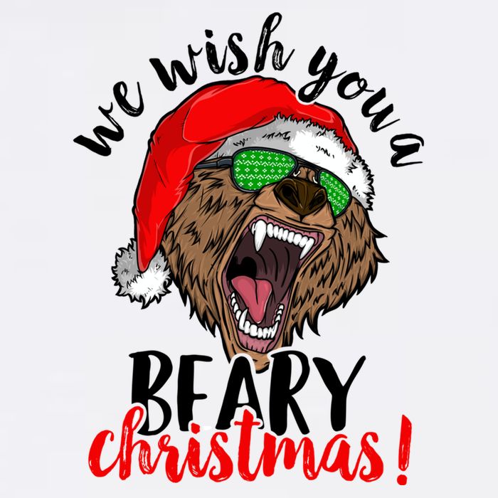 We Wish You A Beary Christmas Santa Bear Cooling Performance Crew T-Shirt
