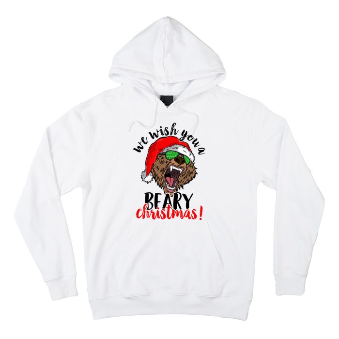 We Wish You A Beary Christmas Santa Bear Hoodie