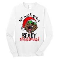 We Wish You A Beary Christmas Santa Bear Long Sleeve Shirt