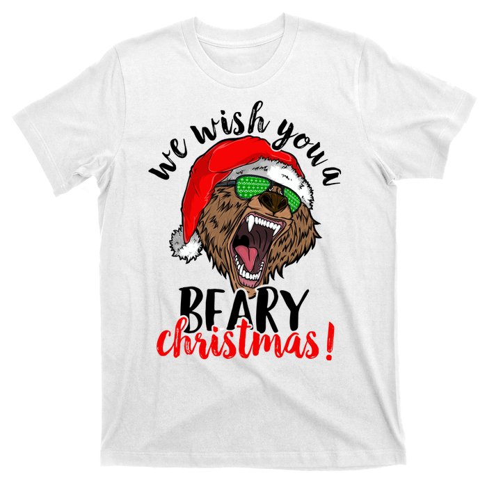 We Wish You A Beary Christmas Santa Bear T-Shirt