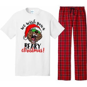 We Wish You A Beary Christmas Santa Bear Pajama Set