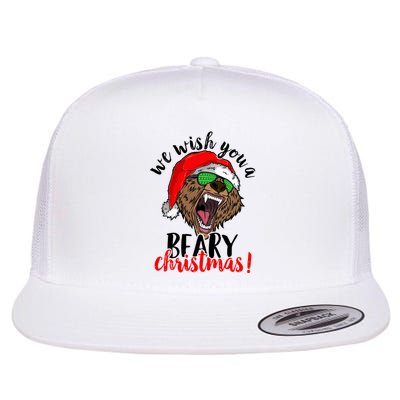 We Wish You A Beary Christmas Santa Bear Flatbill Hat