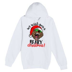 We Wish You A Beary Christmas Santa Bear Premium Pullover Hoodie