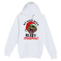 We Wish You A Beary Christmas Santa Bear Premium Pullover Hoodie