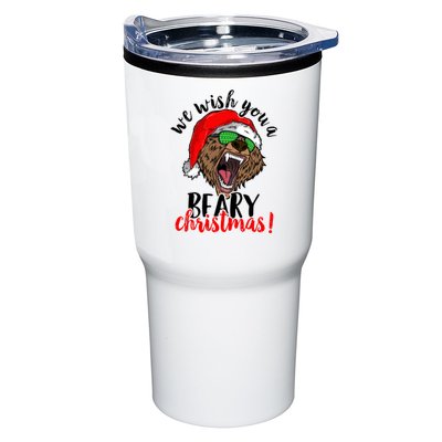 We Wish You A Beary Christmas Santa Bear Tumbler