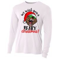 We Wish You A Beary Christmas Santa Bear Cooling Performance Long Sleeve Crew