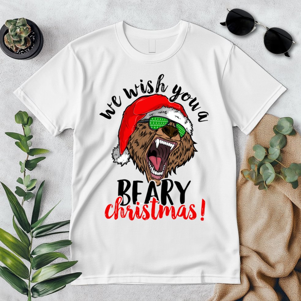 We Wish You A Beary Christmas Santa Bear Premium T-Shirt