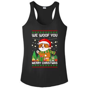 We Woof You A Merry Christmas Gift Ladies PosiCharge Competitor Racerback Tank