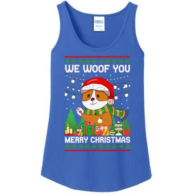 We Woof You A Merry Christmas Gift Ladies Essential Tank