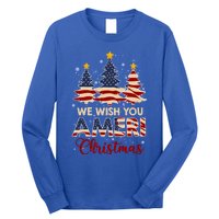 We Wish You Ameri Christmas American Flag Xmas Tree Great Gift Long Sleeve Shirt