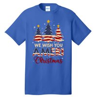 We Wish You Ameri Christmas American Flag Xmas Tree Great Gift Tall T-Shirt