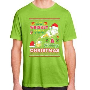 We Whiskey You A Merry Christmas Wish Pajama Ing Santa Gift Adult ChromaSoft Performance T-Shirt