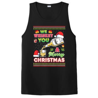 We Whiskey You A Merry Christmas Wish Pajama Ing Santa Gift PosiCharge Competitor Tank