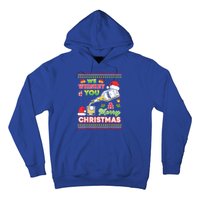 We Whiskey You A Merry Christmas Wish Pajama Ing Santa Gift Hoodie