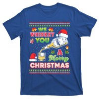 We Whiskey You A Merry Christmas Wish Pajama Ing Santa Gift T-Shirt