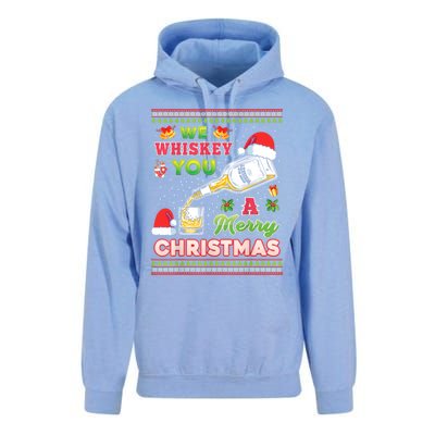 We Whiskey You A Merry Christmas Wish Pajama Ing Santa Gift Unisex Surf Hoodie