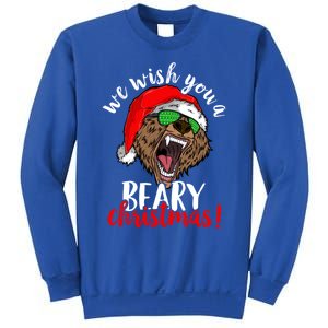 We Wish You A Beary Christmas Santa Bear Xmas Sunglasses Funny Gift Sweatshirt