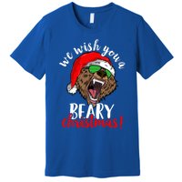 We Wish You A Beary Christmas Santa Bear Xmas Sunglasses Funny Gift Premium T-Shirt