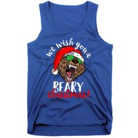 We Wish You A Beary Christmas Santa Bear Xmas Sunglasses Funny Gift Tank Top