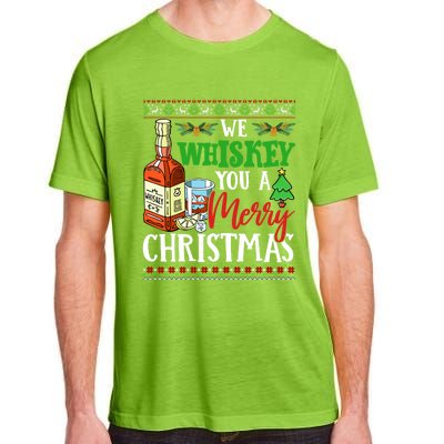 We Whiskey You A Merry Christmas Wish Pajama Ing Cute Gift Adult ChromaSoft Performance T-Shirt