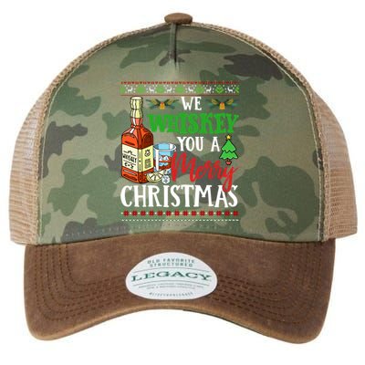 We Whiskey You A Merry Christmas Wish Pajama Ing Cute Gift Legacy Tie Dye Trucker Hat