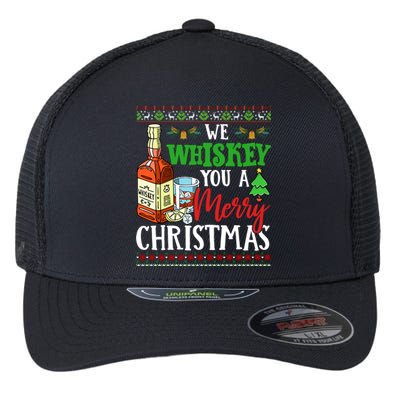 We Whiskey You A Merry Christmas Wish Pajama Ing Cute Gift Flexfit Unipanel Trucker Cap