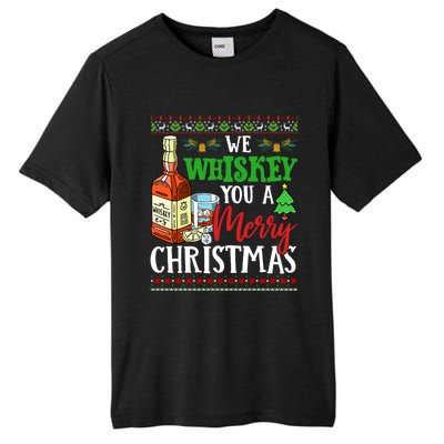 We Whiskey You A Merry Christmas Wish Pajama Ing Cute Gift Tall Fusion ChromaSoft Performance T-Shirt