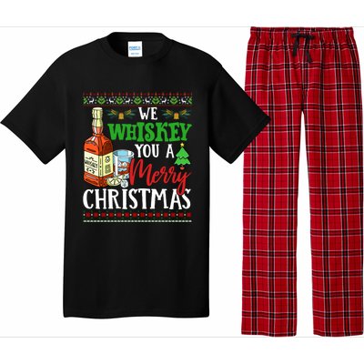 We Whiskey You A Merry Christmas Wish Pajama Ing Cute Gift Pajama Set