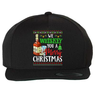 We Whiskey You A Merry Christmas Wish Pajama Ing Cute Gift Wool Snapback Cap