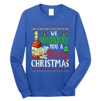 We Whiskey You A Merry Christmas Wish Pajama Ing Cute Gift Long Sleeve Shirt