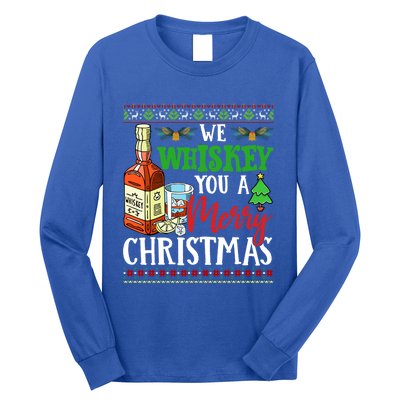 We Whiskey You A Merry Christmas Wish Pajama Ing Cute Gift Long Sleeve Shirt