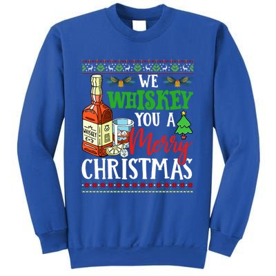 We Whiskey You A Merry Christmas Wish Pajama Ing Cute Gift Sweatshirt