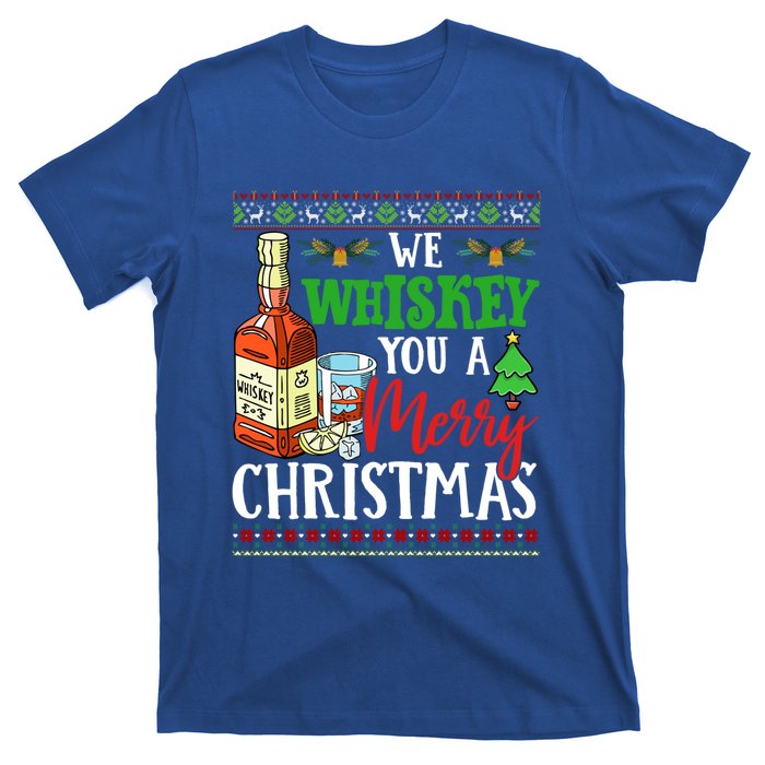 We Whiskey You A Merry Christmas Wish Pajama Ing Cute Gift T-Shirt